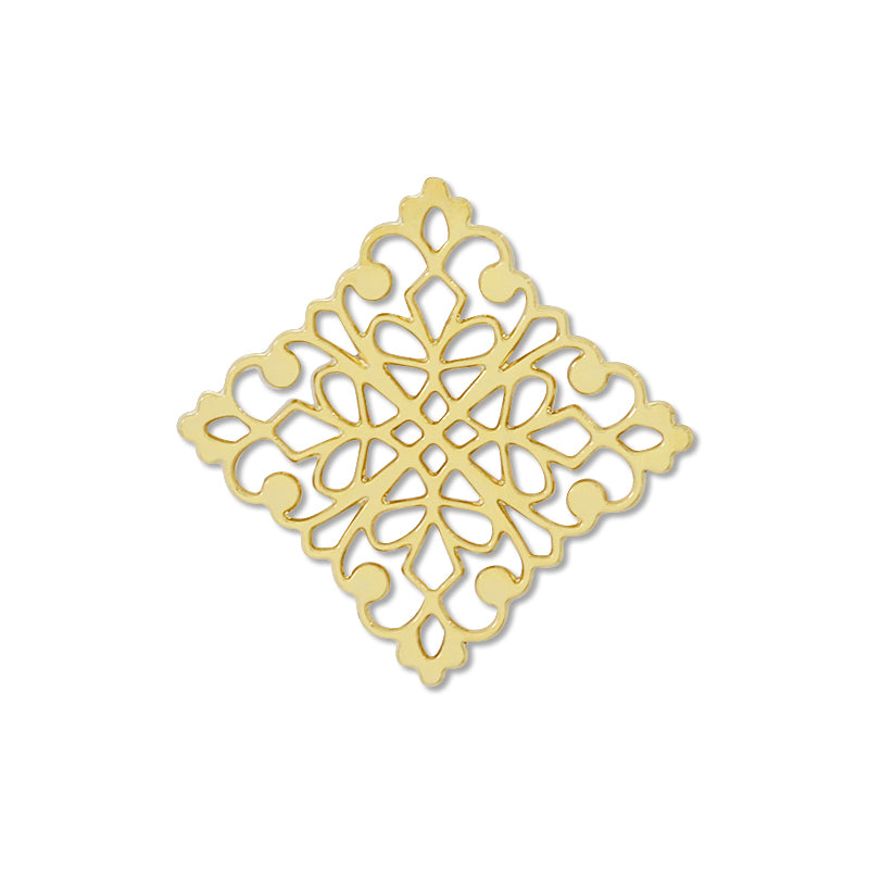 Etched parts Sukashi Square Gold