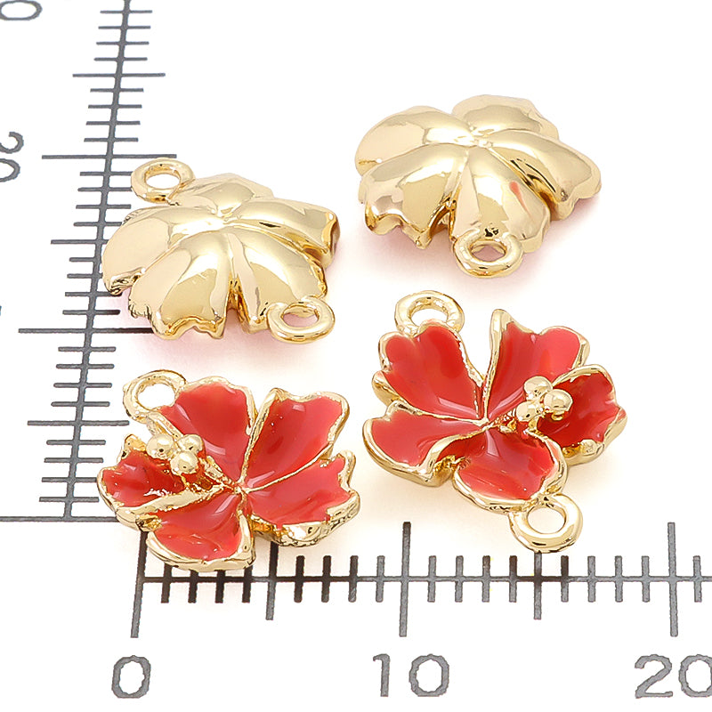 Charm Hibiscus 1-can Red/G