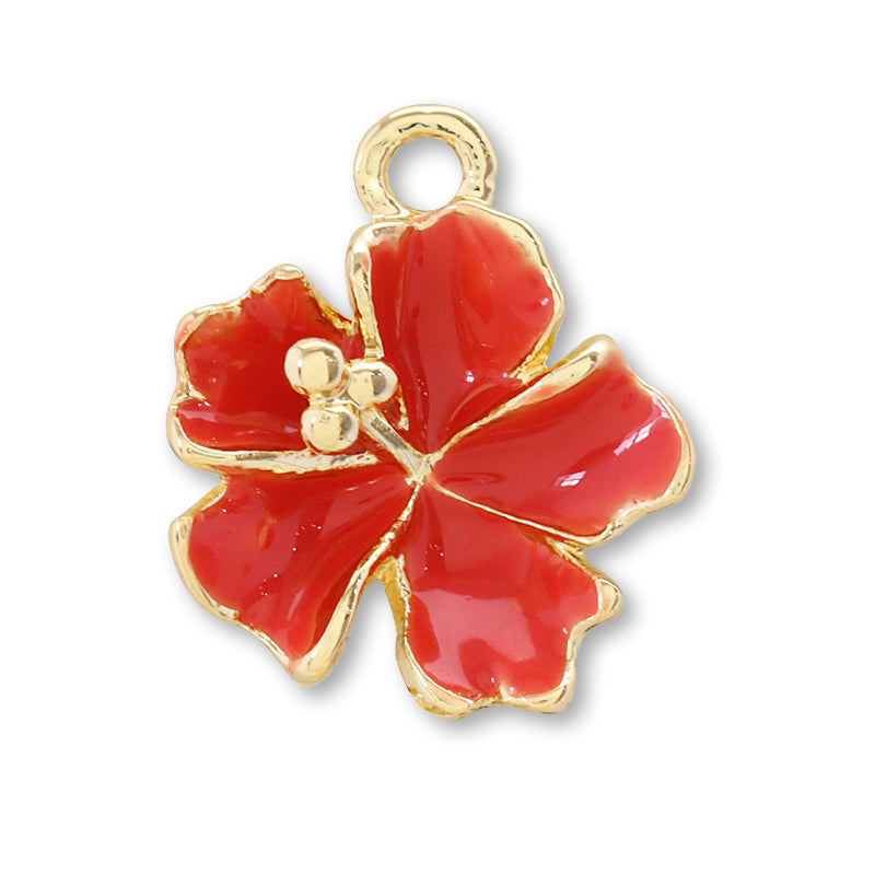 Charm Hibiscus 1-can Red/G