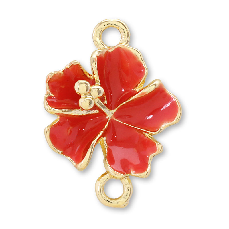 Charm Hibiscus 2-Can Red/G
