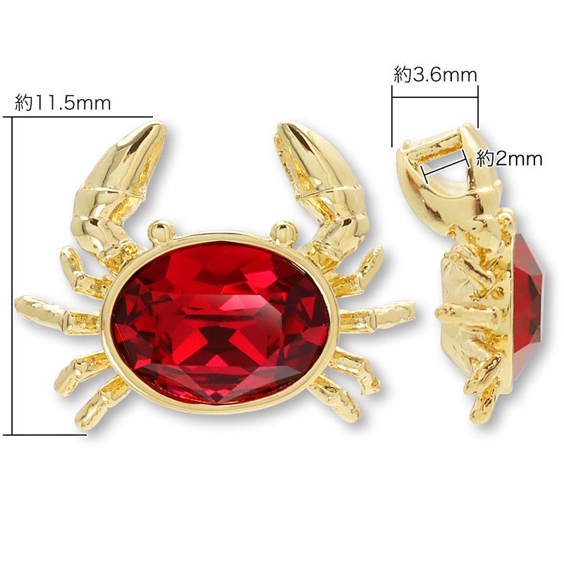 BezelCharm Crab Scarlet/G