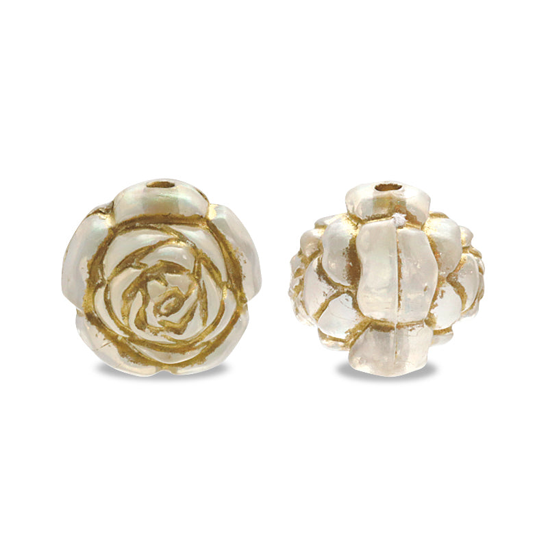 Acrylic Made in Germany Round Rose Crystal AB Pearl/G