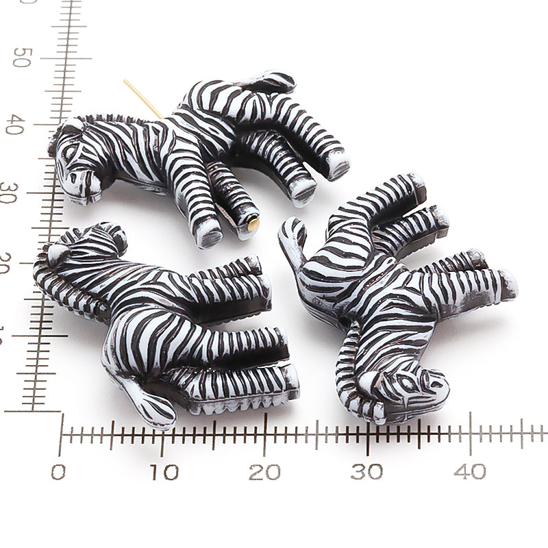 アクリル ドイツ製 シマウマ ホワイト/ブラック