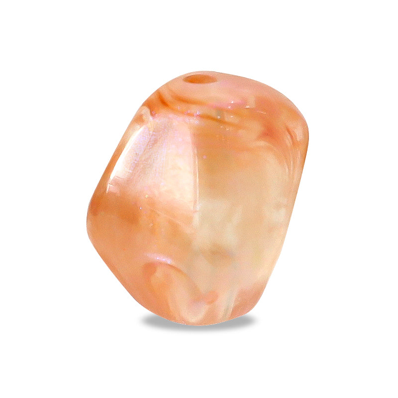 Acrylic Made in Germany Ice Cube Clear Orange Pearl