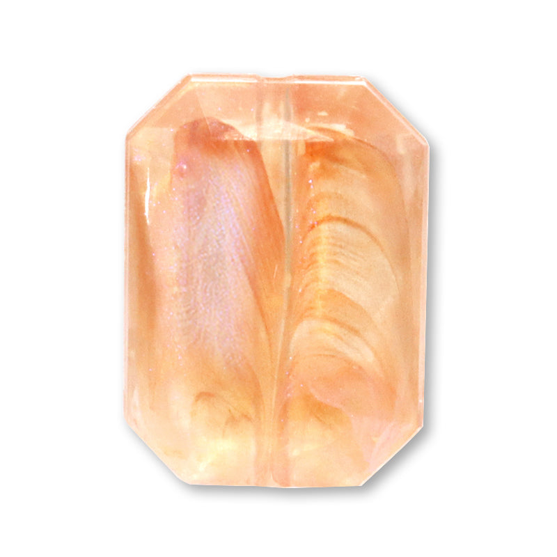Acrylic Made in Germany Rectangle 4 Clear Orange Pearl