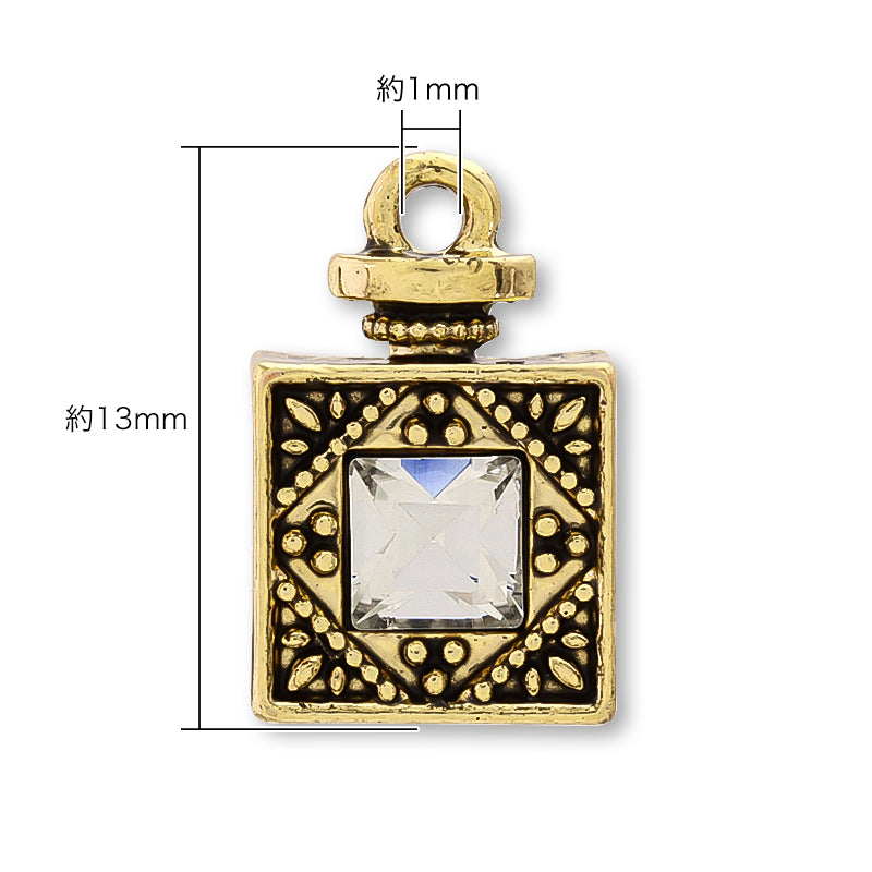 チャーム パフュームボトル4 クリスタル/Gスミ