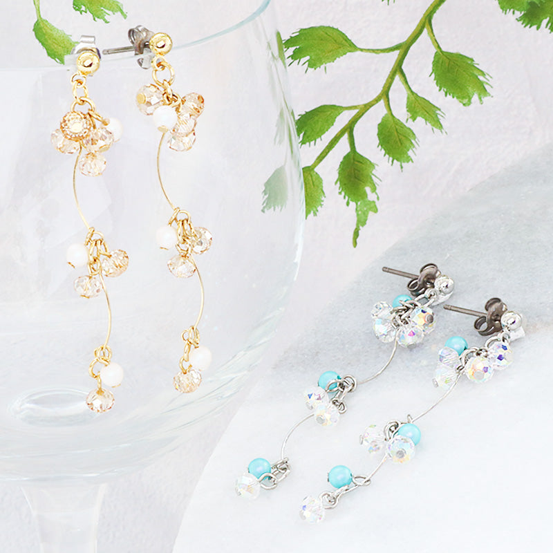KitKiwa crystalsSwing earrings (KR1156)