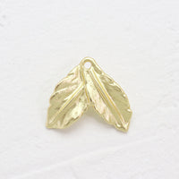 Spanish charm Double leaf backing matte gold