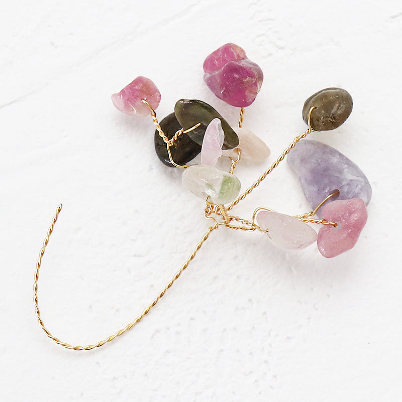 Spanish parts Wire beads Mixed Tourmaline/G