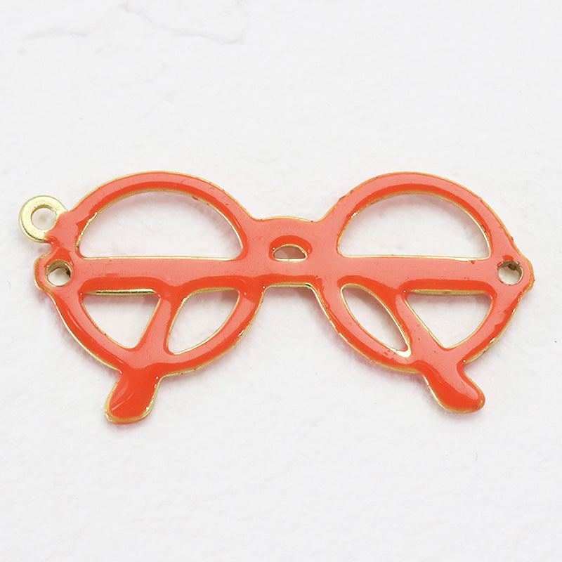 Spanish parts glasses 1 ring 2 holes orange/MG