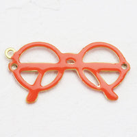 Spanish parts glasses 1 ring 2 holes orange/MG