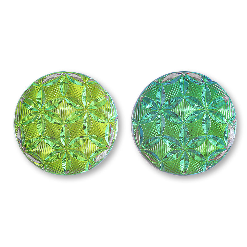 ドイツ製ガラス カボション ラウンド9 バミューダヘル