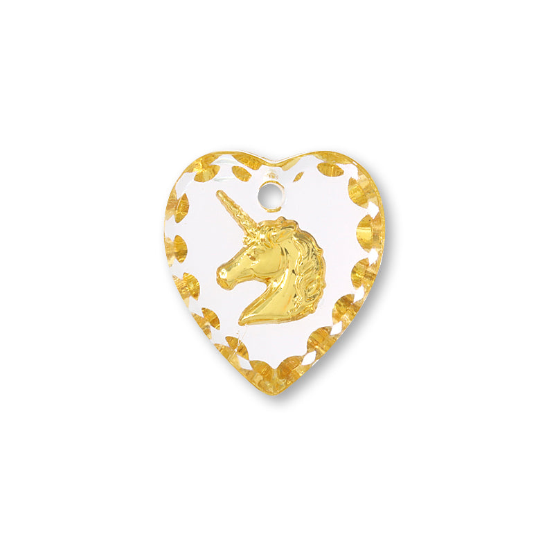 ドイツ製ガラス ハート/ユニコーン DC クリスタル/G