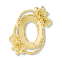 BezelCharm Water Lily #4120 Gold for 8x6mm