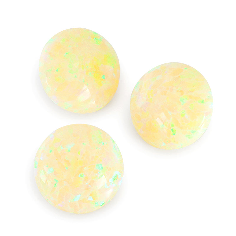 人工オパール(KYOTO OPAL) ラウンド レモンイエロー – 貴和