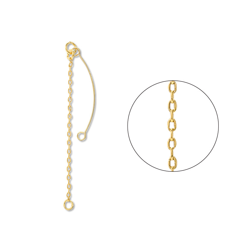 チェーンパーツ ワイヤーカーブ付 ゴールド