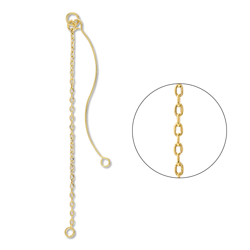 チェーンパーツ ワイヤーウェーブ付 ゴールド