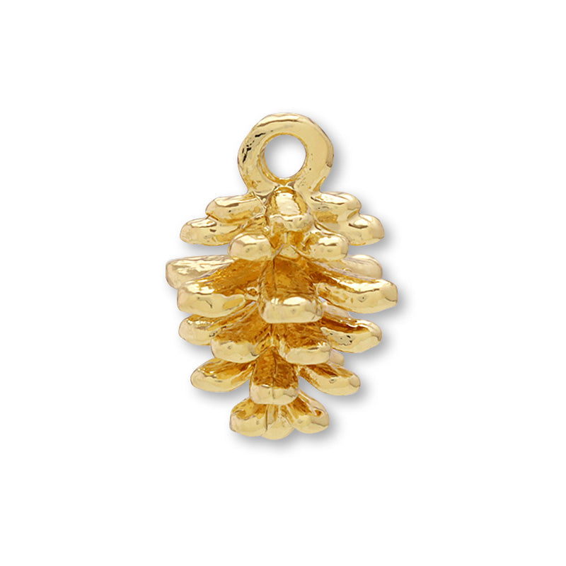 チャーム 松ぼっくり ゴールド