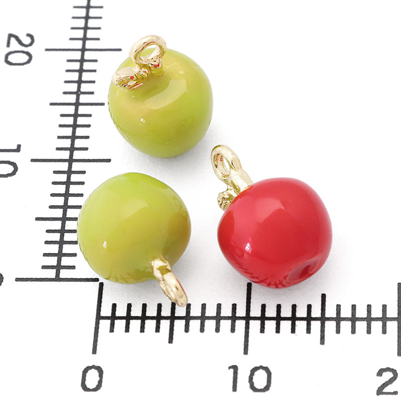 チャーム リンゴ グリーン/G