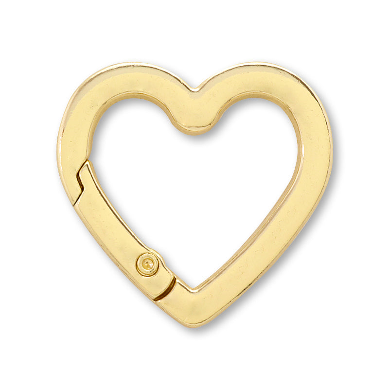 Carabiner Heart Square Gold