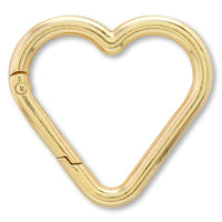 Carabiner Heart Round Line Gold