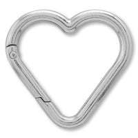 Carabiner Heart Round Line Nickel