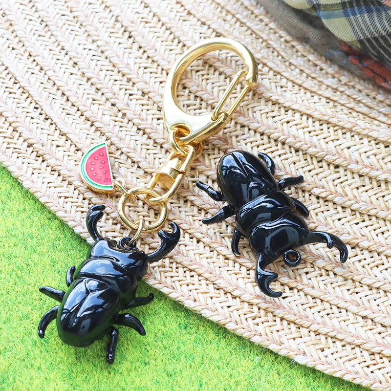 スペインチャーム クワガタ 裏1カン付 ブラック