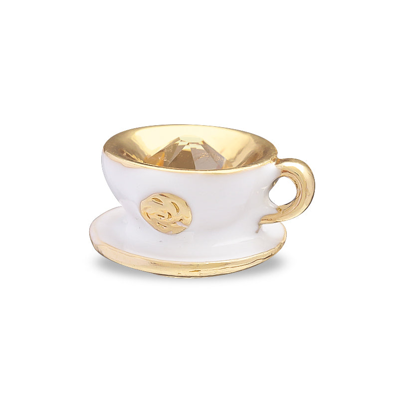 チャーム ティーカップ 1カン Lt.コロラドトパーズ・ホワイト/G