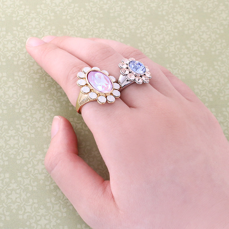 リング台 ストーン巻石座付 #1088 ロジウムカラー