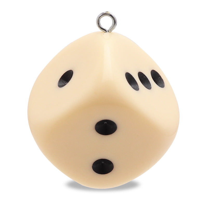 German acrylic dice round 1 can ivory/black