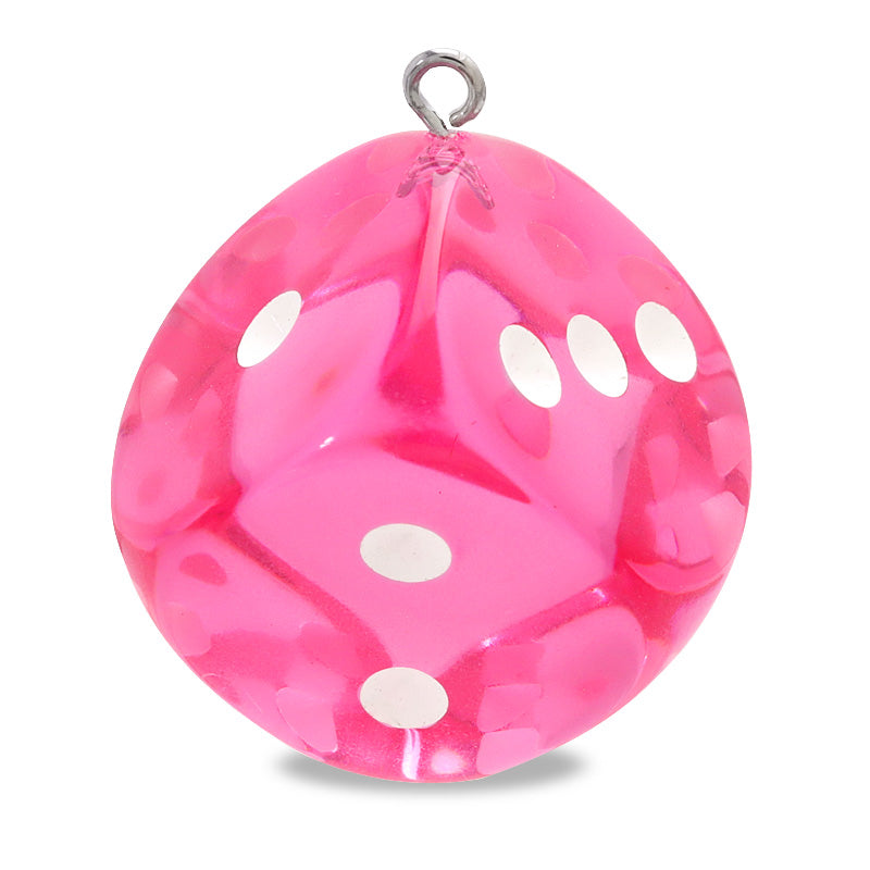 ドイツ製アクリル ダイス ラウンド 1カン クリアピンク/ホワイト