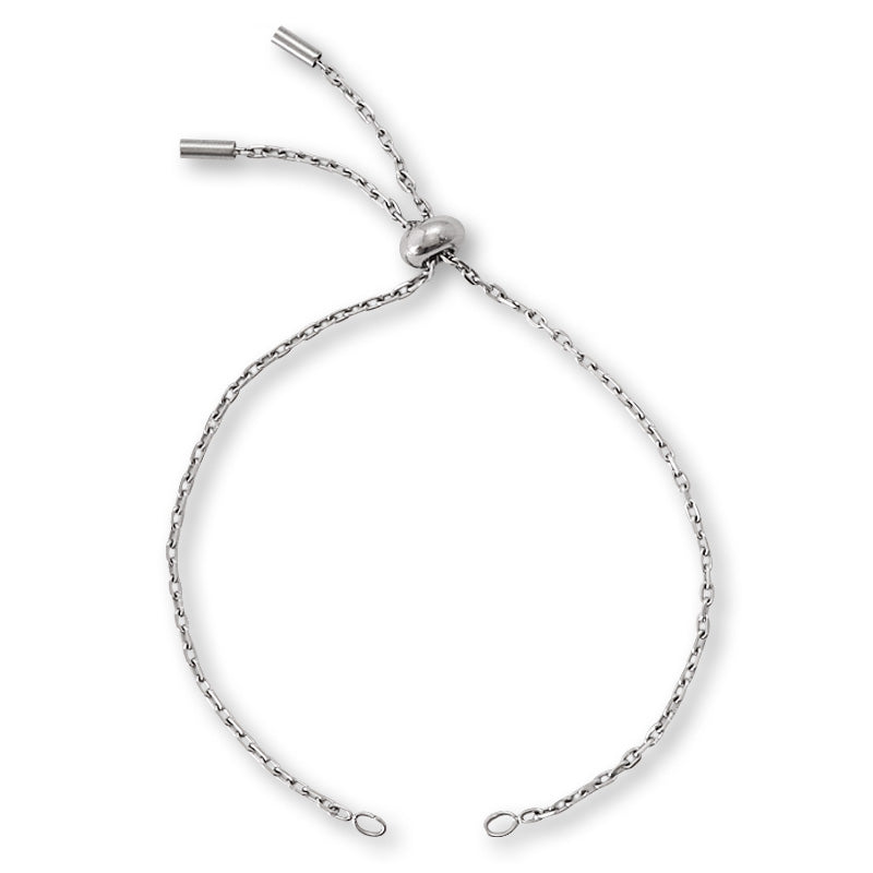 ステンレス304 チェーンブレス 小判 ストッパー付 生地(SUS304)