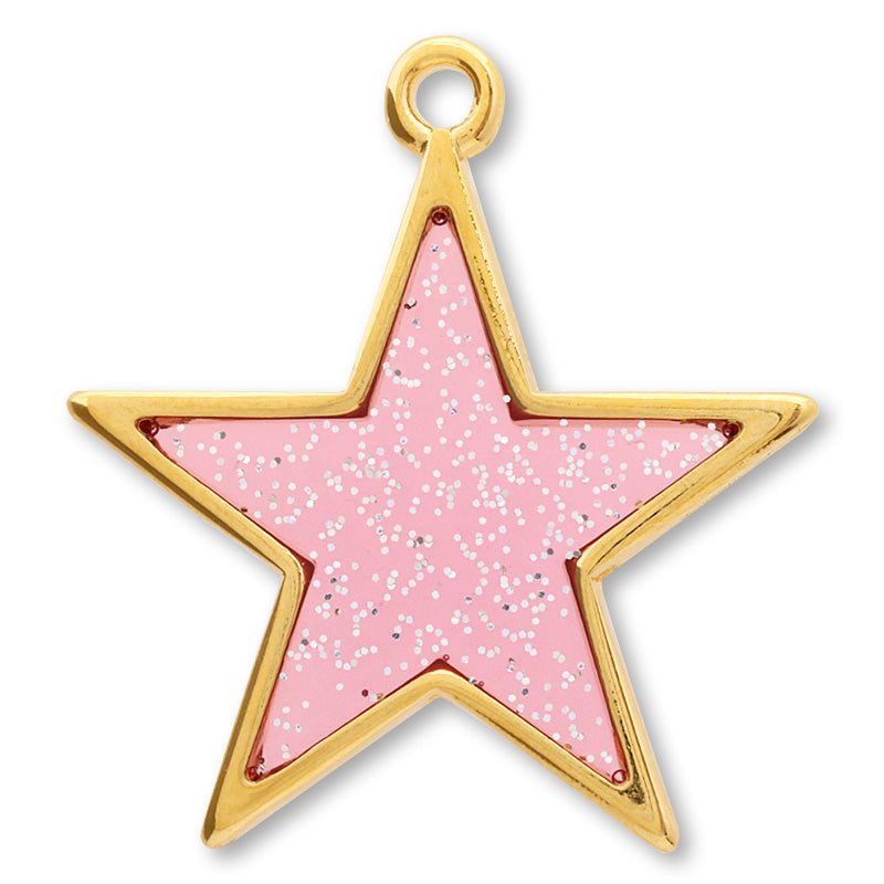 ギリシャチャーム グリッタースター グリッターピンク/G