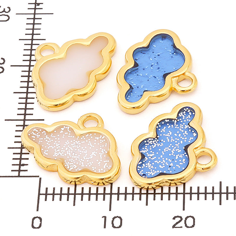 ギリシャチャーム クラウド グリッターブルー/G