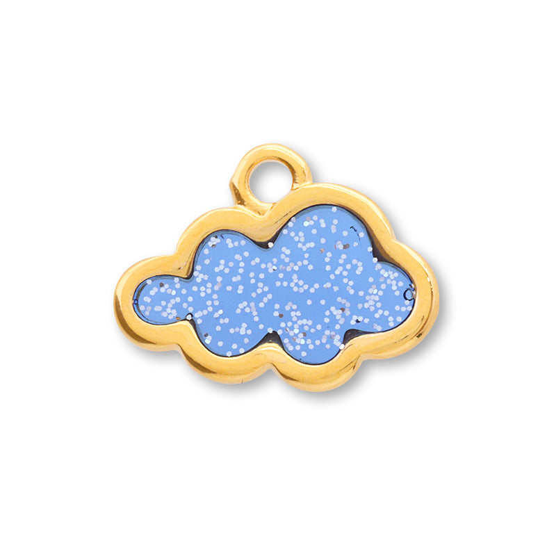 ギリシャチャーム クラウド グリッターブルー/G