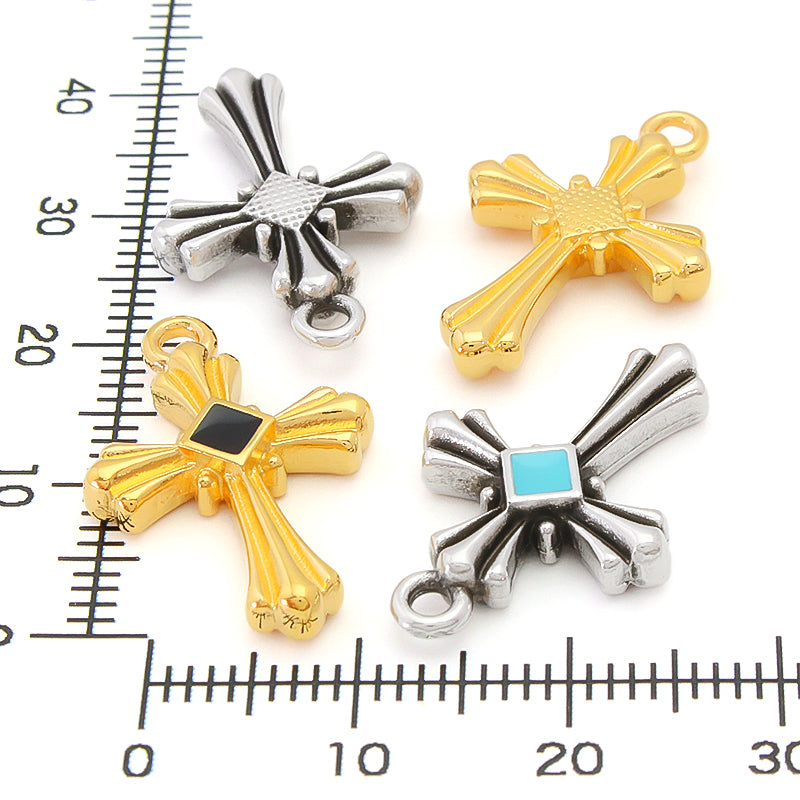 ギリシャチャーム クロスNo.4 ターコイズ/銀古美