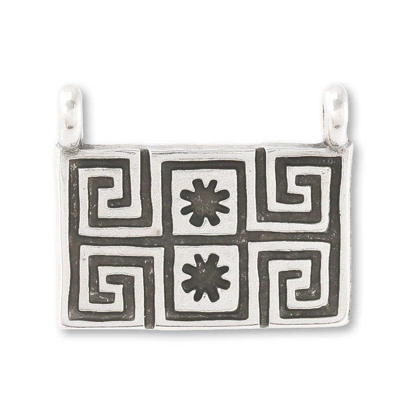 ギリシャパーツ メアンダーレクタングル 上2カン 銀古美