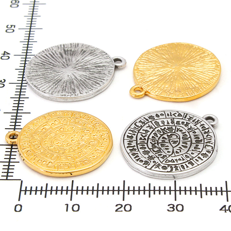 ギリシャチャーム ファイストスの円盤 銀古美