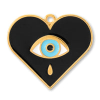 ギリシャチャーム ハートマティ ブラック/G