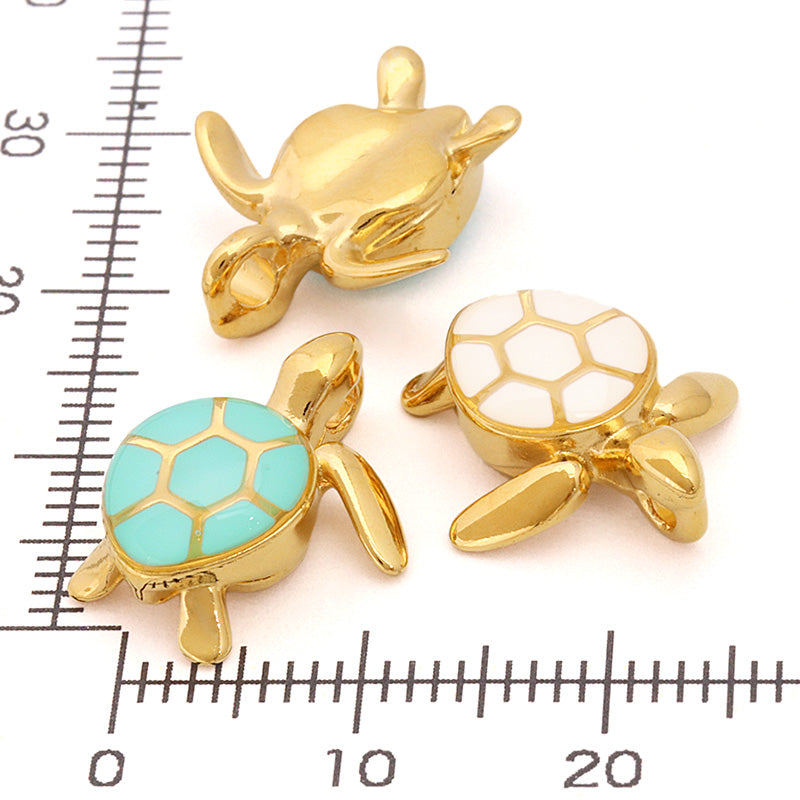 ギリシャチャーム タートル ターコイズ/G