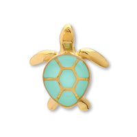 ギリシャチャーム タートル ターコイズ/G