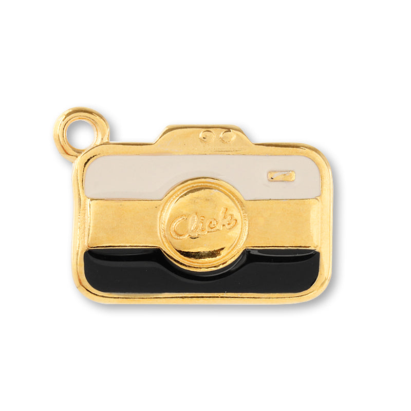 ギリシャチャーム レトロカメラ ブラックマルチ/G