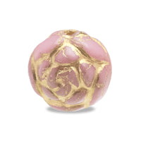 Czech Round Rose Silk Rose/G