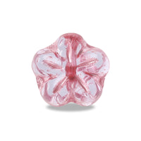 Czech 5-petal flower 3 Alexandrite/pink