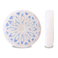 Czech Round Stral White Alabaster AB