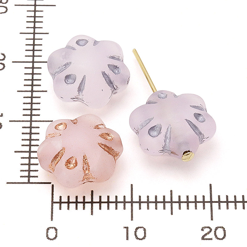 チェコ パフフラワー ミックスピンクマット/S