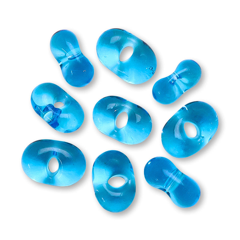 Czech Seed Farfalle Dark Aquamarine