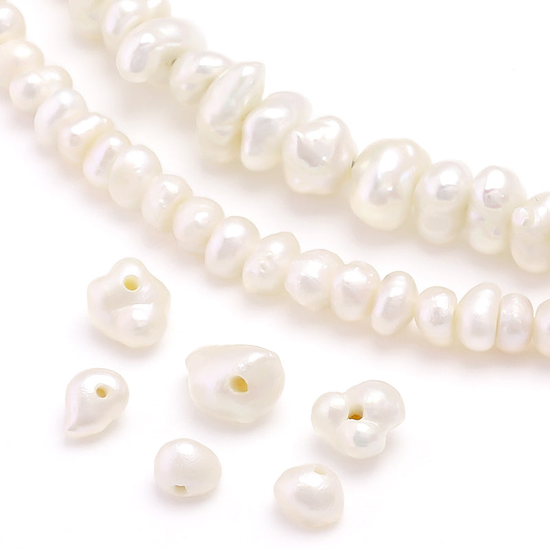 Freshwater pearl baroque white