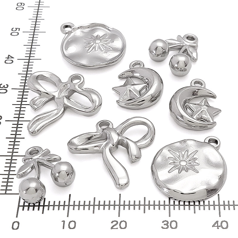 Stainless steel charm cherry fabric