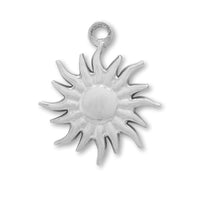 Stainless steel charm sun 2 fabric
